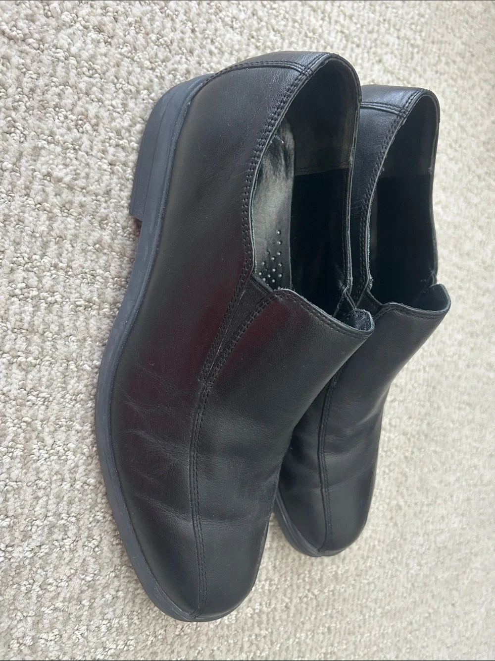 Cole Haan Black Leather Slip-On Loafers